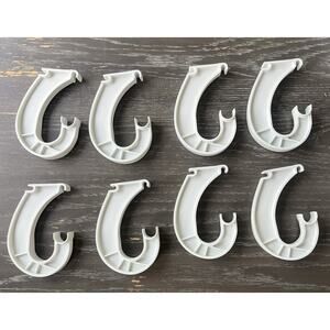 ClosetMaid SuperSlide 5.75 in. x 1 in. White Closet Rod Bracket, Lot of 8